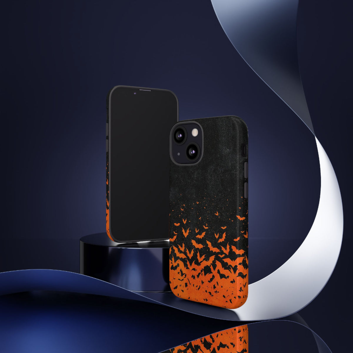 Halloween Orange Bat Swarm Phone Case — Tough Protective iPhone Cover