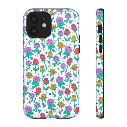 Floral Garden Tough Phone Case — Colorful Rose Pattern
