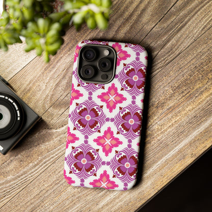 Pink Tile Floral Phone Case
