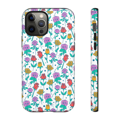 Floral Garden Tough Phone Case — Colorful Rose Pattern