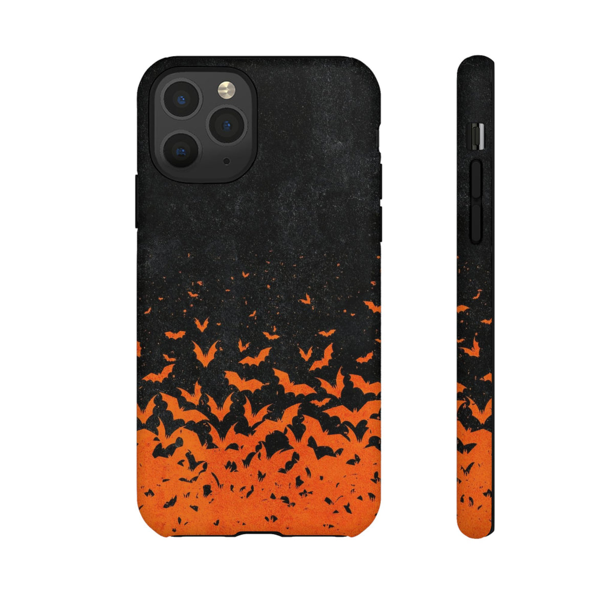 Halloween Orange Bat Swarm Phone Case — Tough Protective iPhone Cover