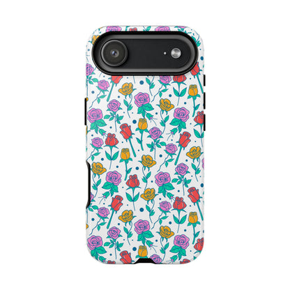 Floral Garden Tough Phone Case — Colorful Rose Pattern