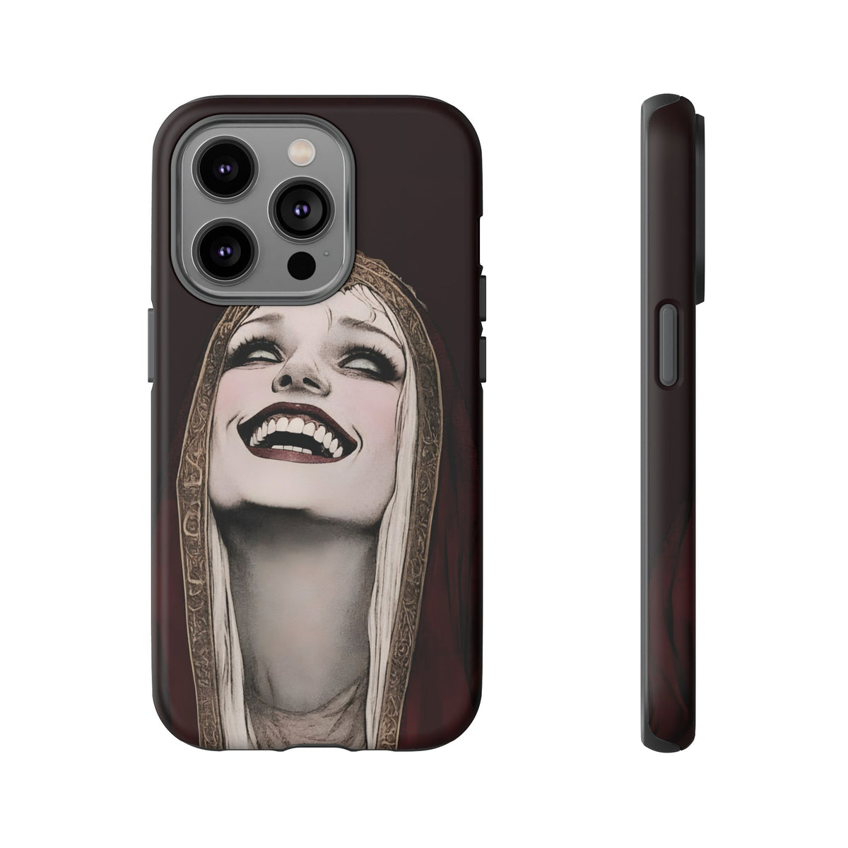 Phone Case — Gothic Laughing Nun Dark Art Protective Cover