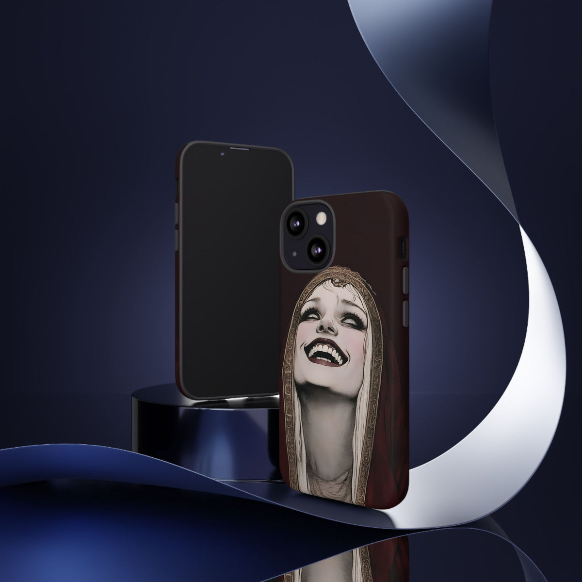 Phone Case — Gothic Laughing Nun Dark Art Protective Cover