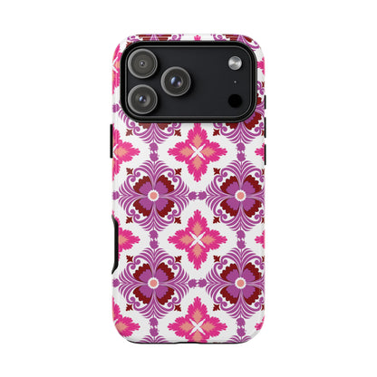 Pink Tile Floral Phone Case