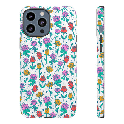 Floral Garden Tough Phone Case — Colorful Rose Pattern