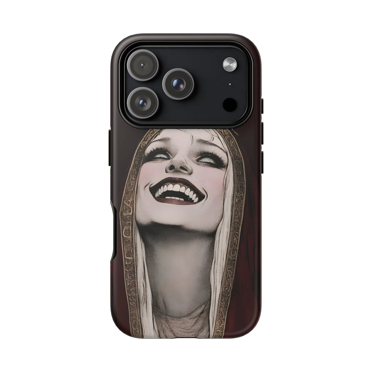 Phone Case — Gothic Laughing Nun Dark Art Protective Cover