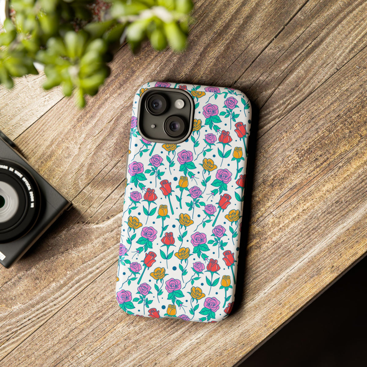 Floral Garden Tough Phone Case — Colorful Rose Pattern
