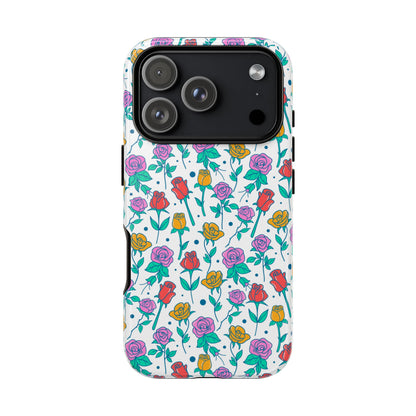Floral Garden Tough Phone Case — Colorful Rose Pattern