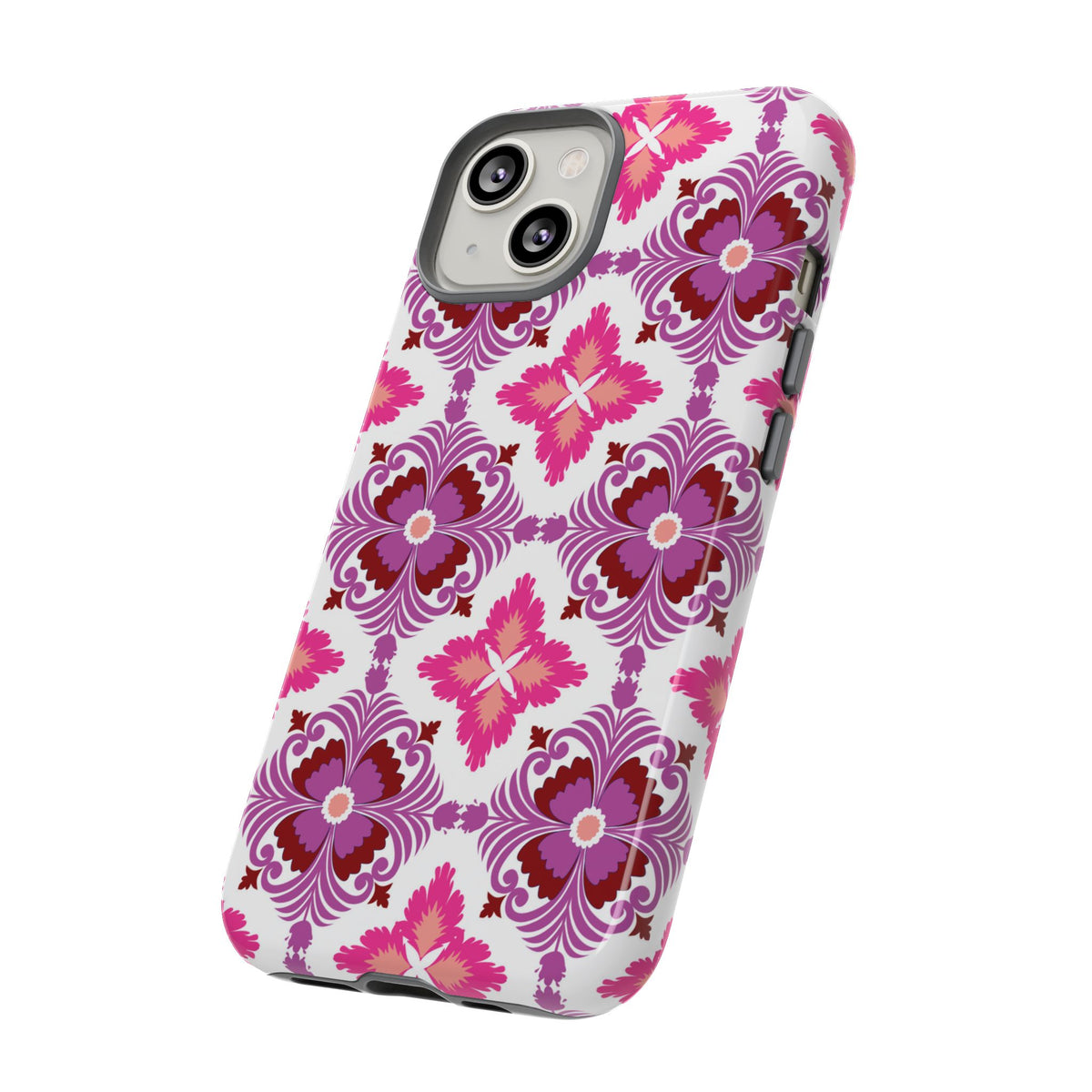 Pink Tile Floral Phone Case