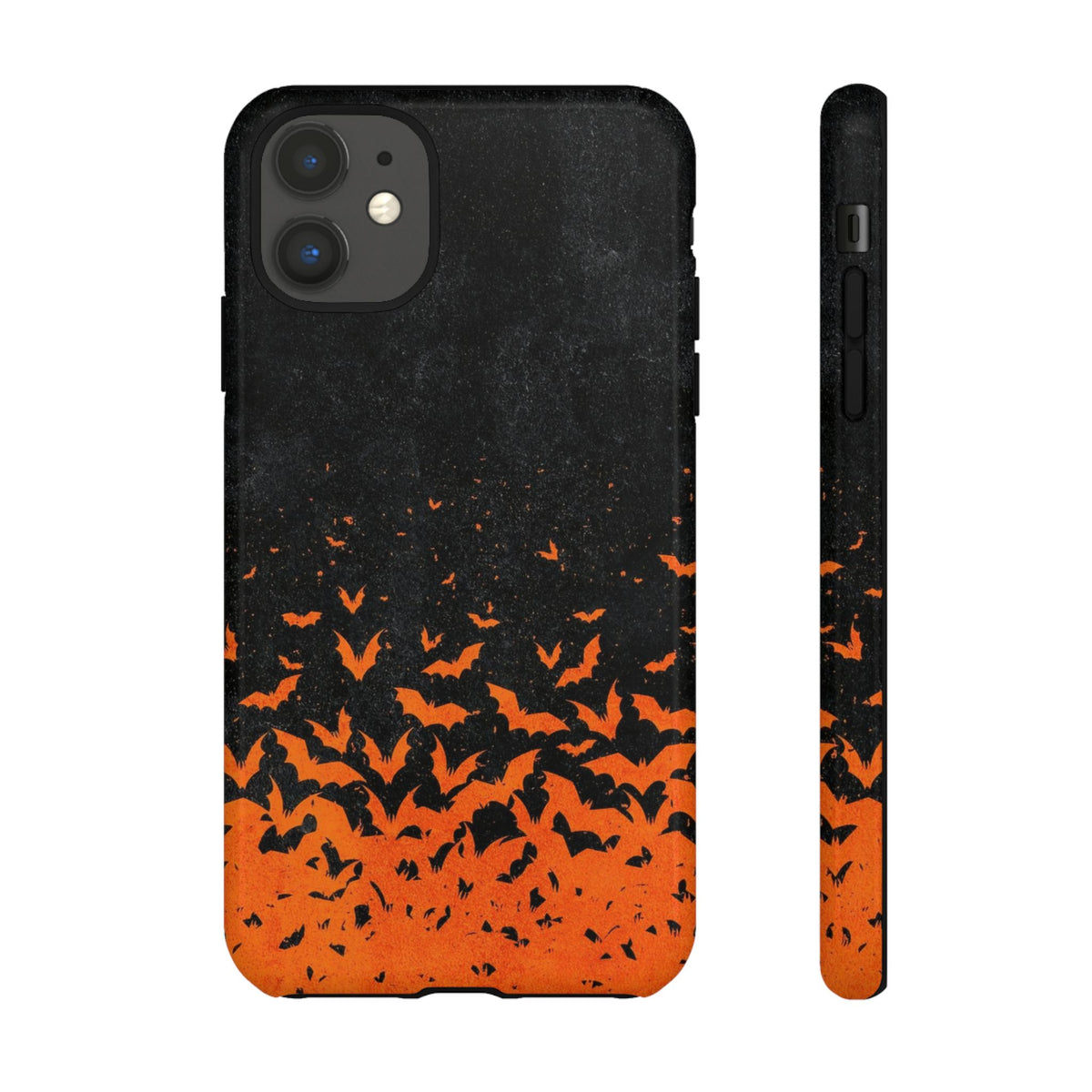 Halloween Orange Bat Swarm Phone Case — Tough Protective iPhone Cover