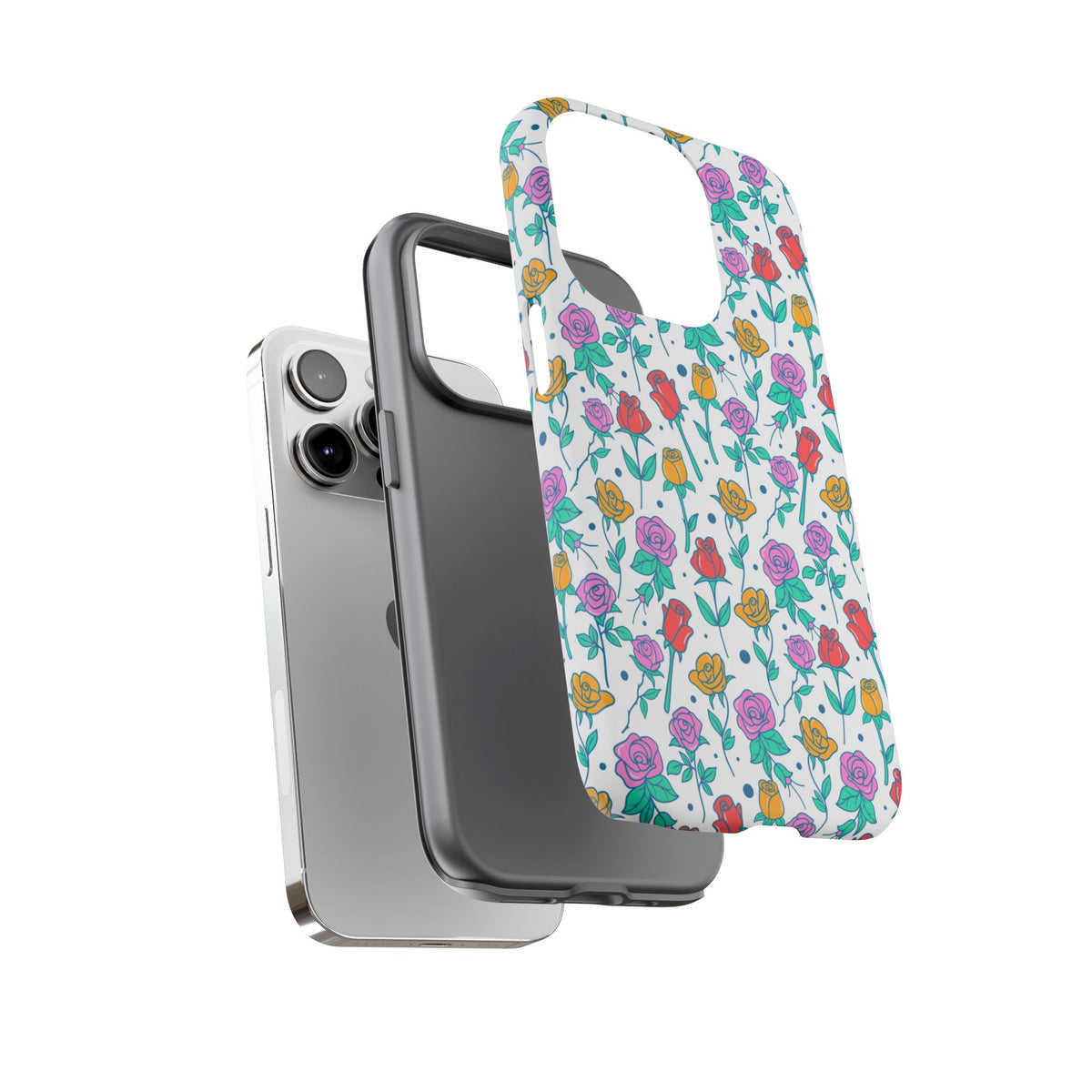 Floral Garden Tough Phone Case — Colorful Rose Pattern