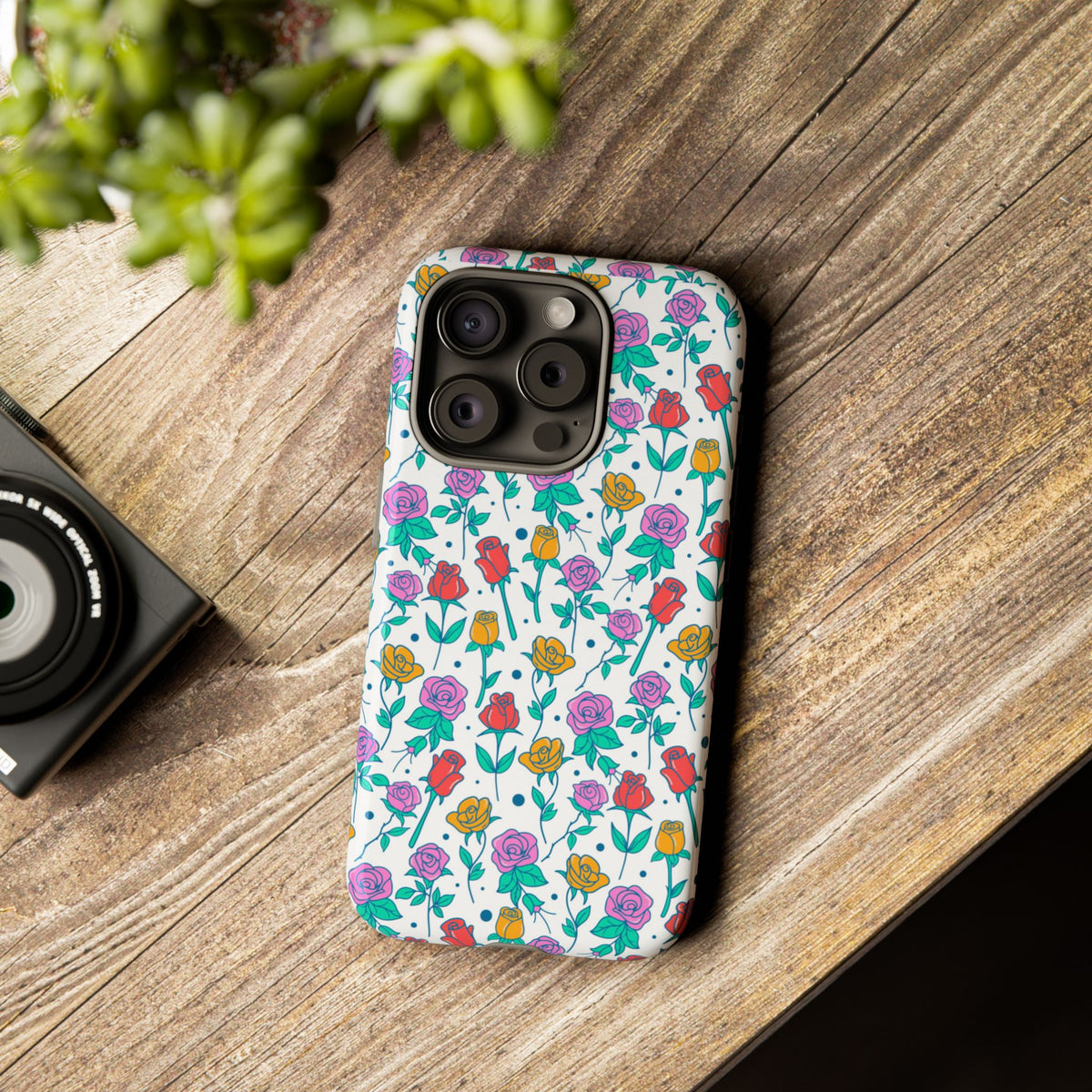 Floral Garden Tough Phone Case — Colorful Rose Pattern