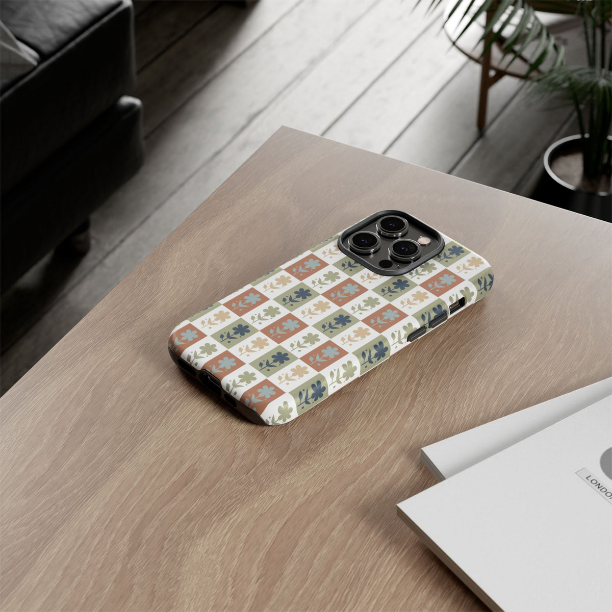 Floral Patchwork Tough Case — Retro Boho Phone Cover