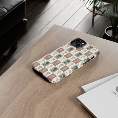 Floral Patchwork Tough Case — Retro Boho Phone Cover