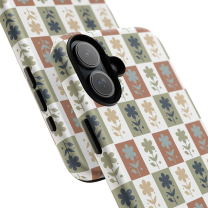 Floral Patchwork Tough Case — Retro Boho Phone Cover