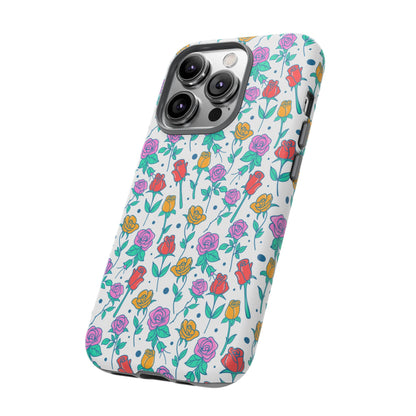 Floral Garden Tough Phone Case — Colorful Rose Pattern
