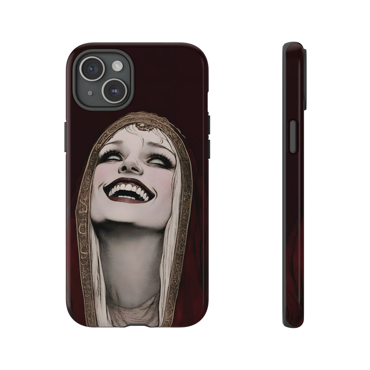 Phone Case — Gothic Laughing Nun Dark Art Protective Cover