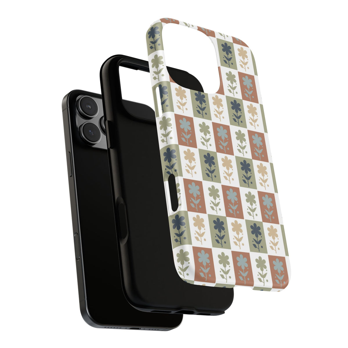 Floral Patchwork Tough Case — Retro Boho Phone Cover