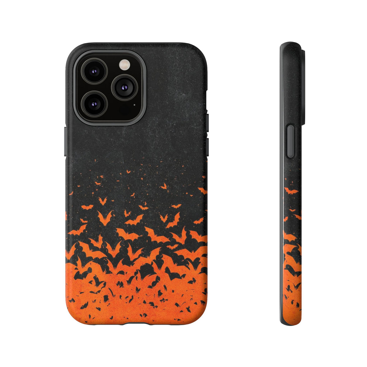 Halloween Orange Bat Swarm Phone Case — Tough Protective iPhone Cover
