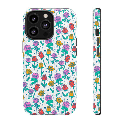 Floral Garden Tough Phone Case — Colorful Rose Pattern