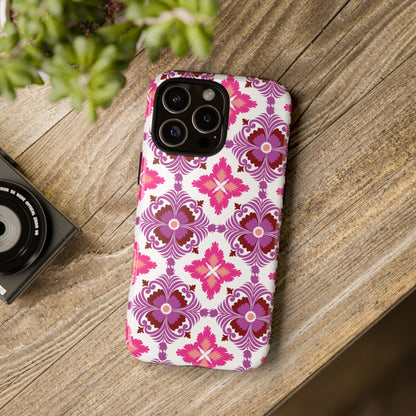 Pink Tile Floral Phone Case