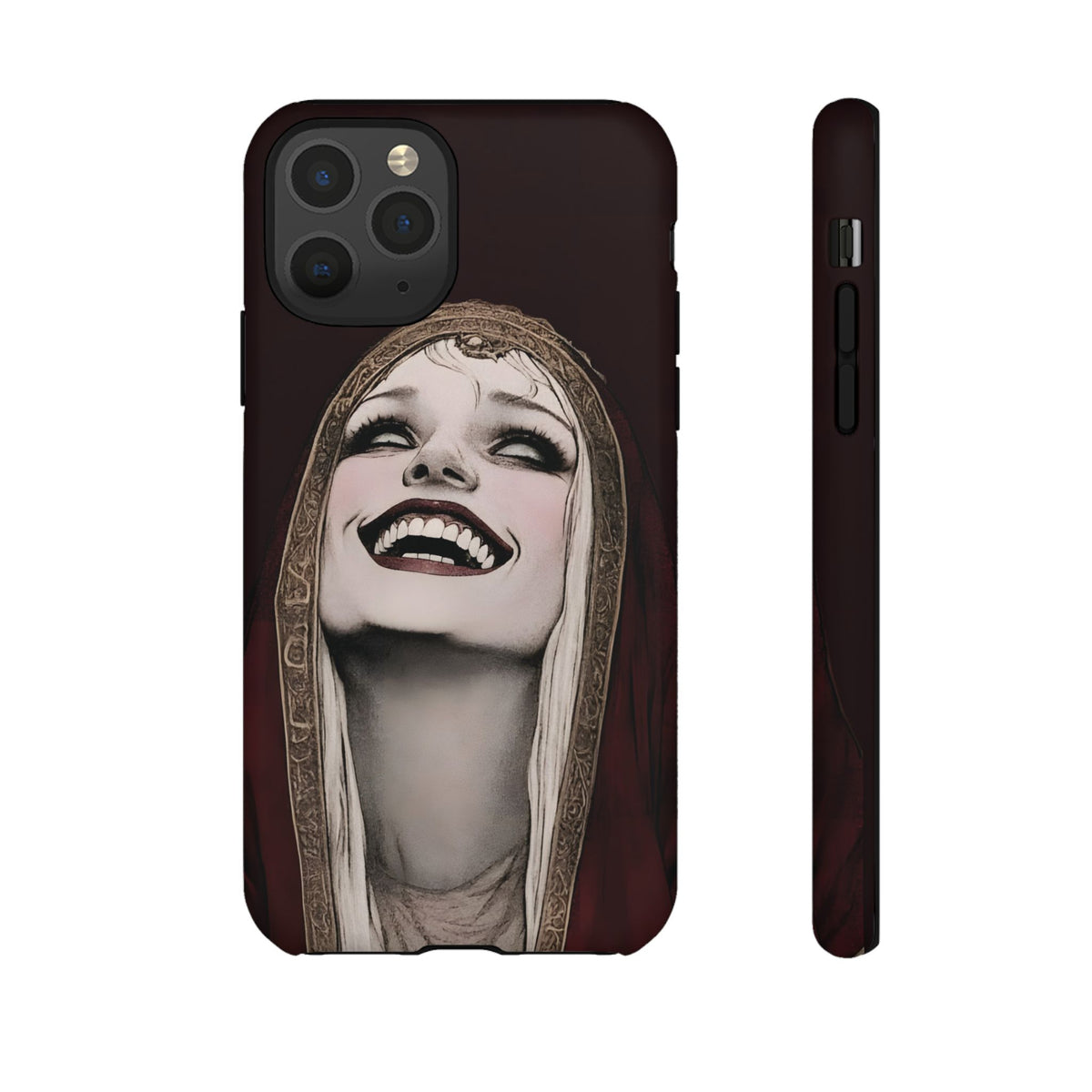 Phone Case — Gothic Laughing Nun Dark Art Protective Cover