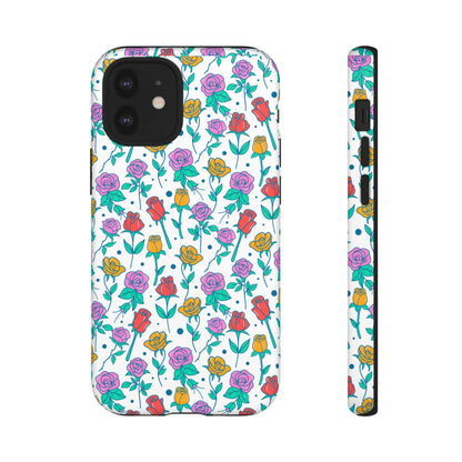 Floral Garden Tough Phone Case — Colorful Rose Pattern