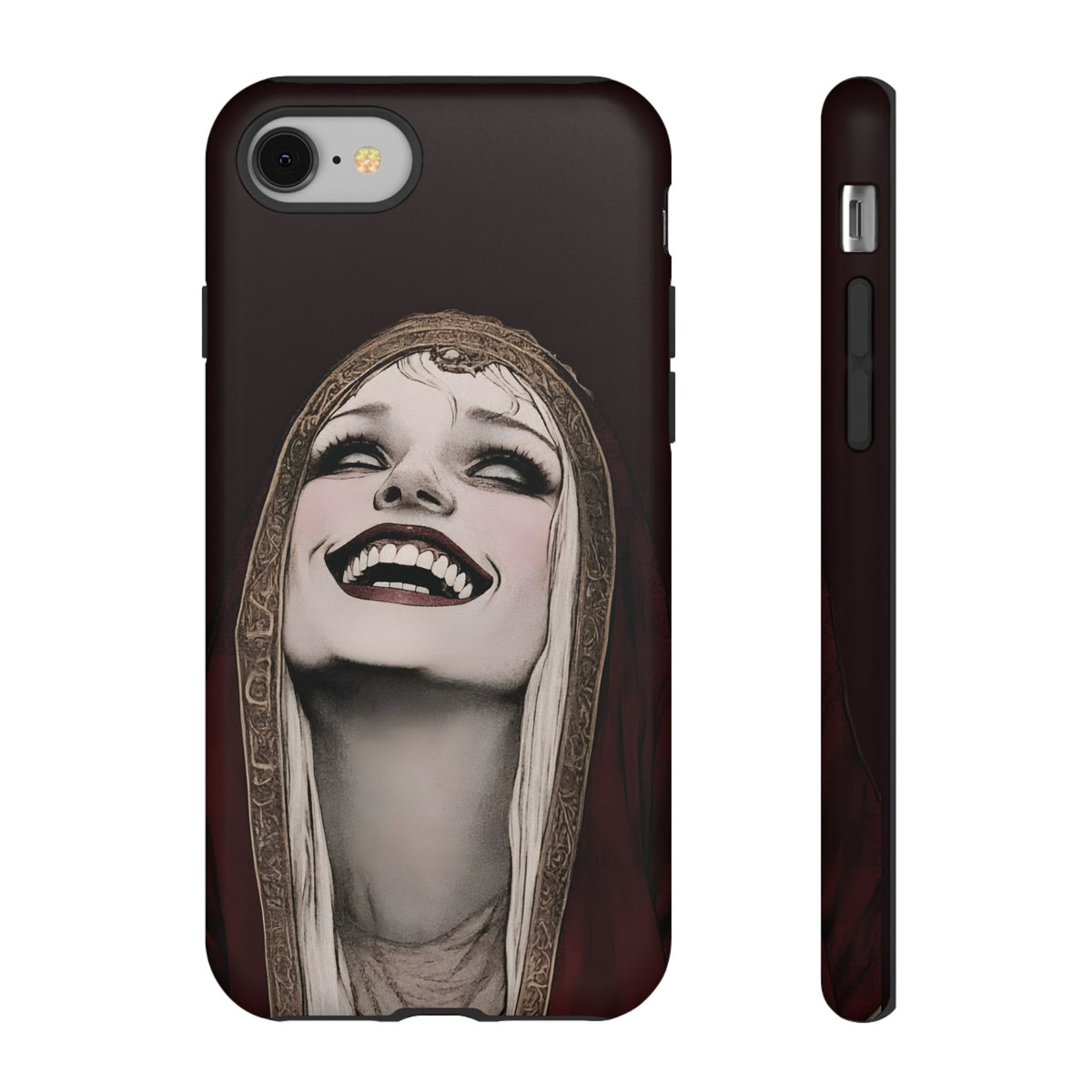 Phone Case — Gothic Laughing Nun Dark Art Protective Cover