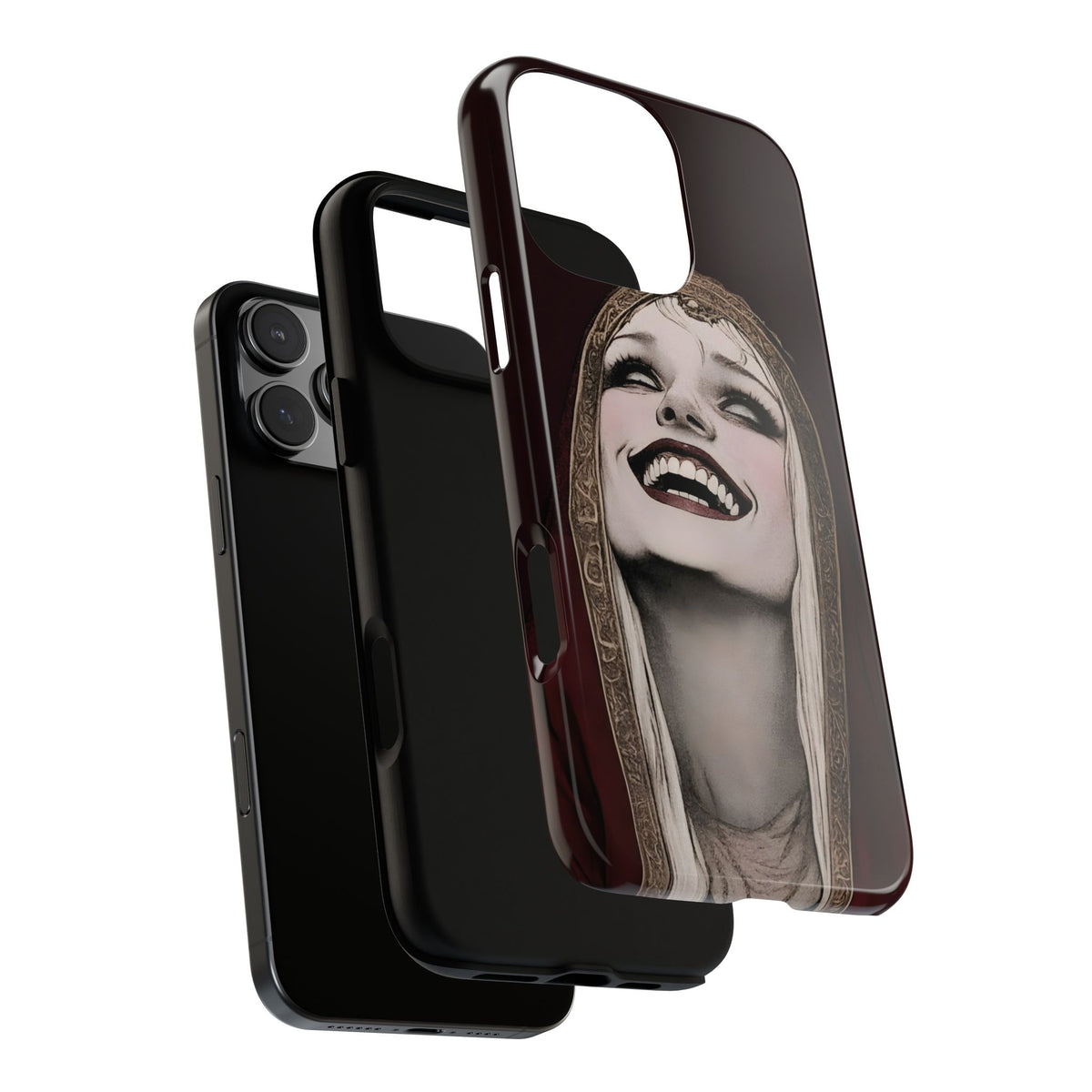 Phone Case — Gothic Laughing Nun Dark Art Protective Cover