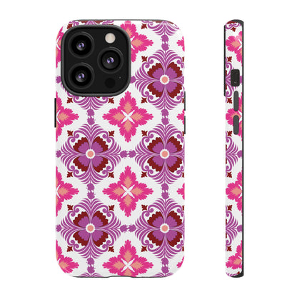 Pink Tile Floral Phone Case