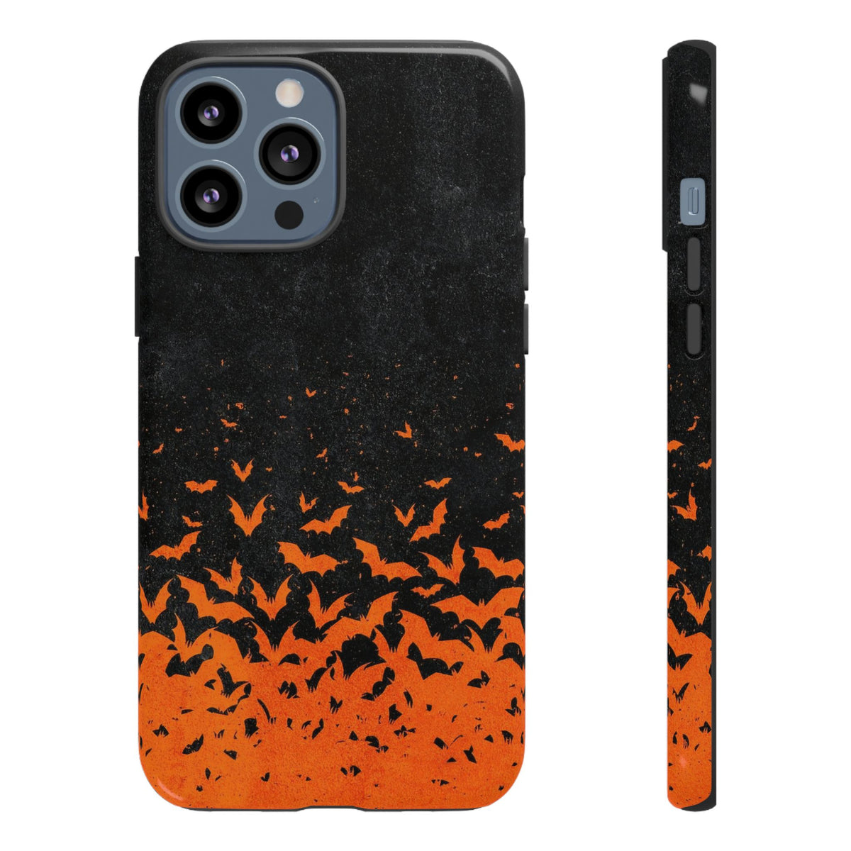 Halloween Orange Bat Swarm Phone Case — Tough Protective iPhone Cover