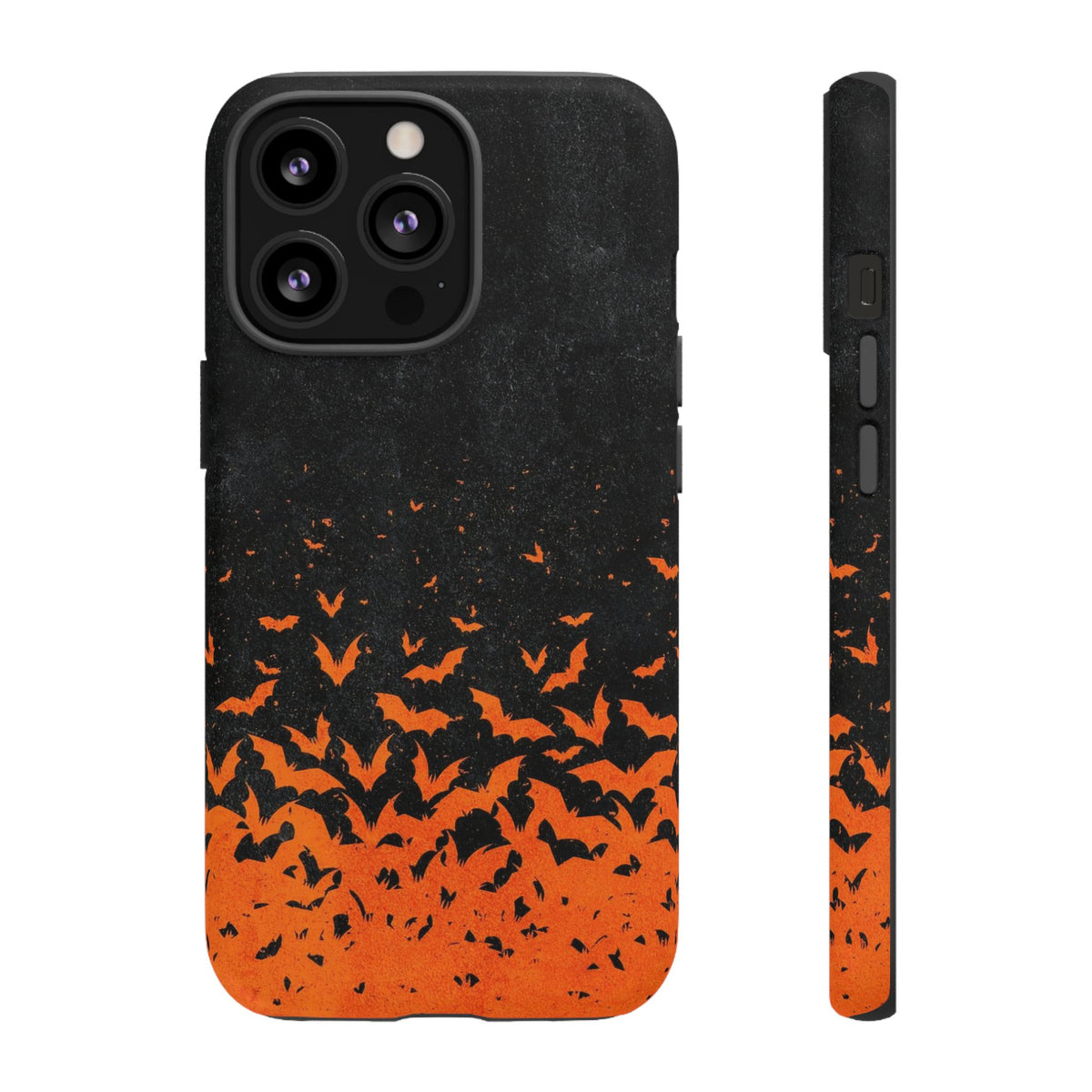 Halloween Orange Bat Swarm Phone Case — Tough Protective iPhone Cover