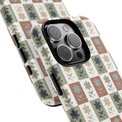 Floral Patchwork Tough Case — Retro Boho Phone Cover
