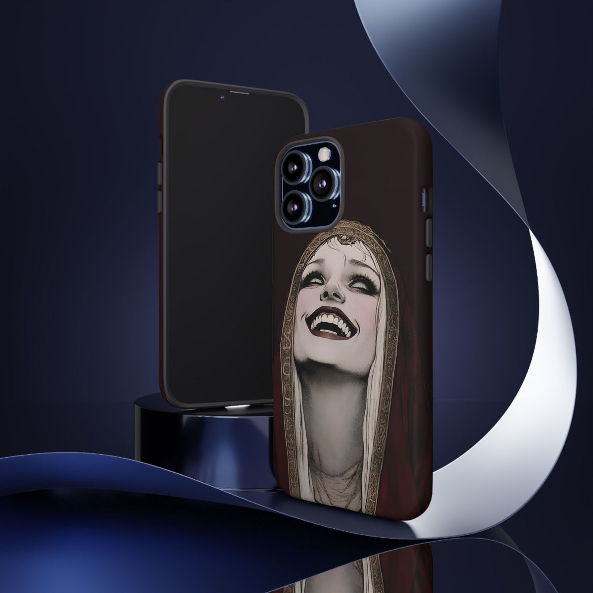 Phone Case — Gothic Laughing Nun Dark Art Protective Cover