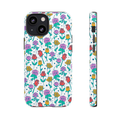 Floral Garden Tough Phone Case — Colorful Rose Pattern