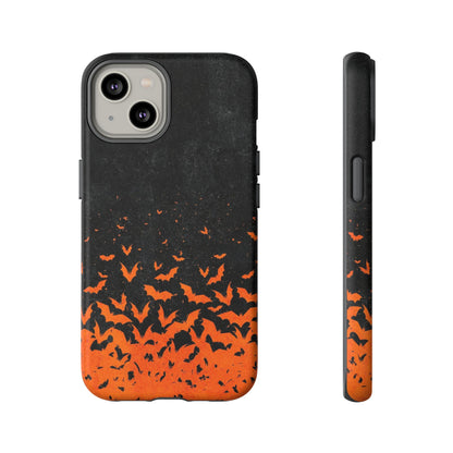 Halloween Orange Bat Swarm Phone Case — Tough Protective iPhone Cover
