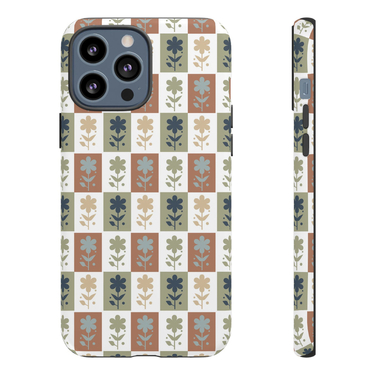 Floral Patchwork Tough Case — Retro Boho Phone Cover