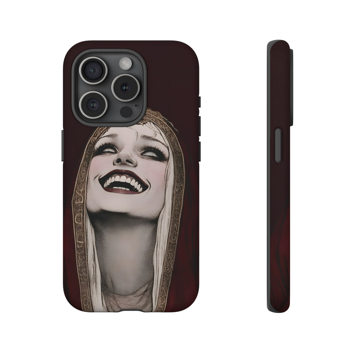 Phone Case — Gothic Laughing Nun Dark Art Protective Cover