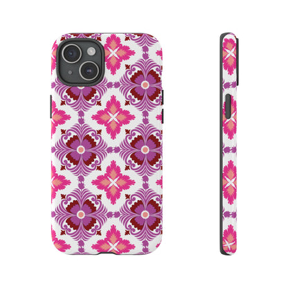 Pink Tile Floral Phone Case