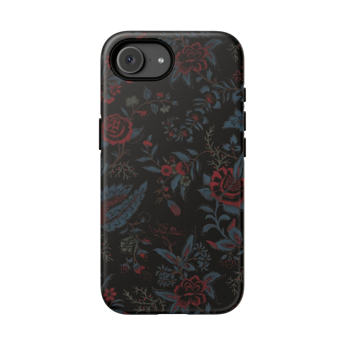 Floral Noir Tough Phone Case — Dark Rose Protective Cover