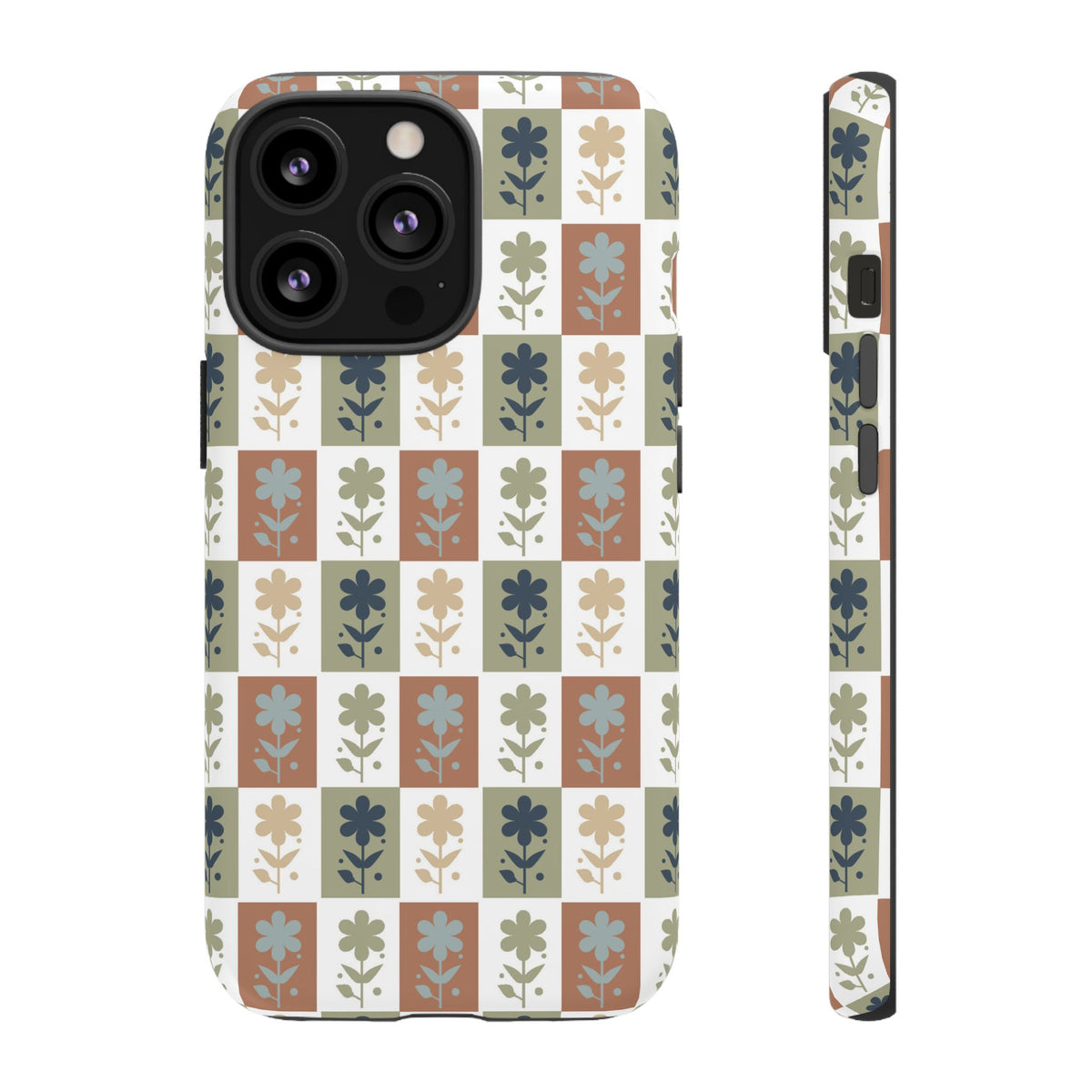 Floral Patchwork Tough Case — Retro Boho Phone Cover
