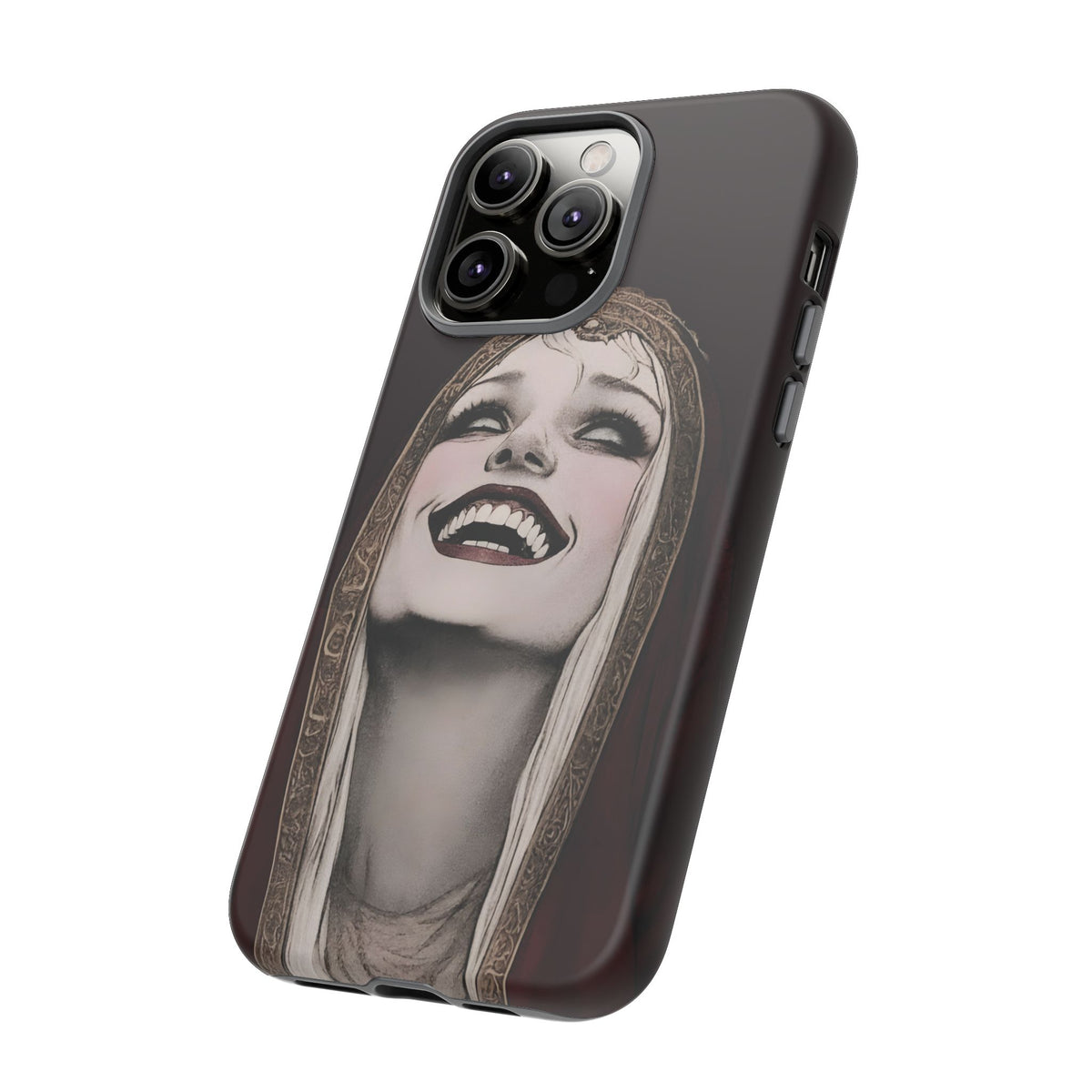 Phone Case — Gothic Laughing Nun Dark Art Protective Cover