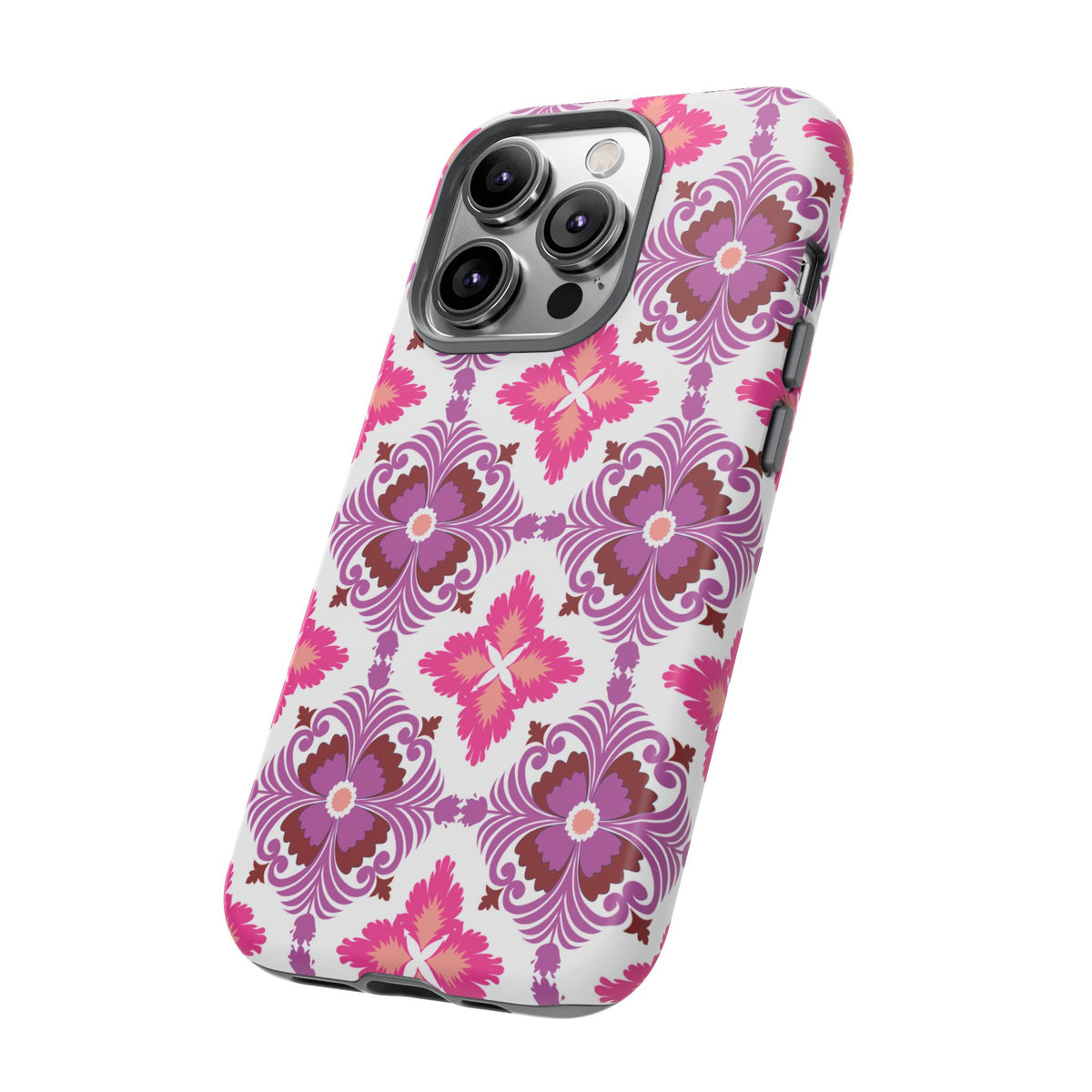 Pink Tile Floral Phone Case