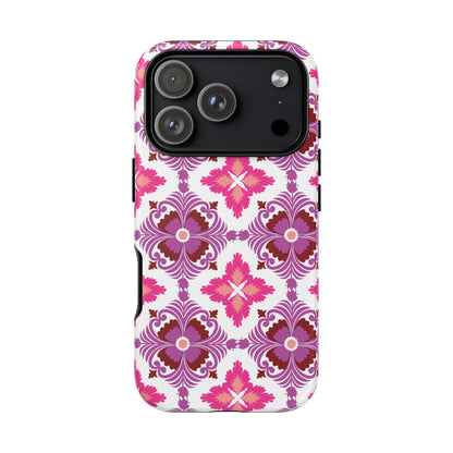 Pink Tile Floral Phone Case