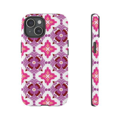 Pink Tile Floral Phone Case