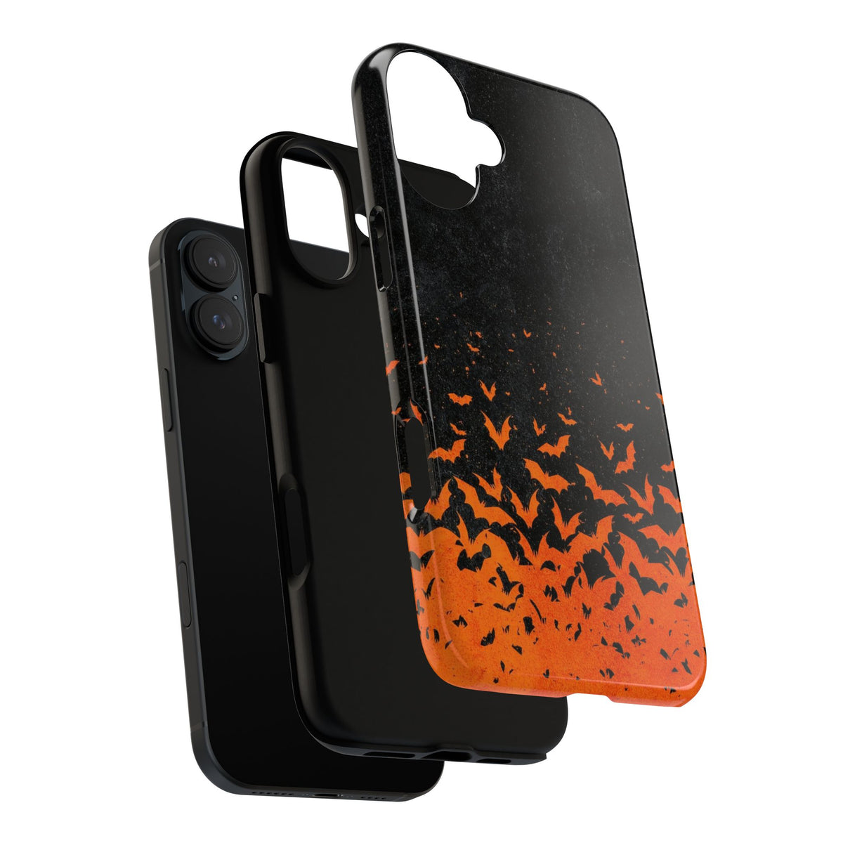 Halloween Orange Bat Swarm Phone Case — Tough Protective iPhone Cover