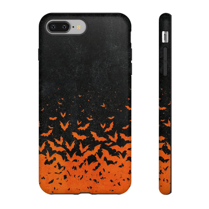 Halloween Orange Bat Swarm Phone Case — Tough Protective iPhone Cover