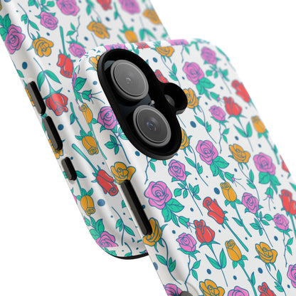 Floral Garden Tough Phone Case — Colorful Rose Pattern