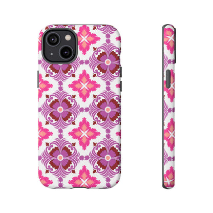 Pink Tile Floral Phone Case